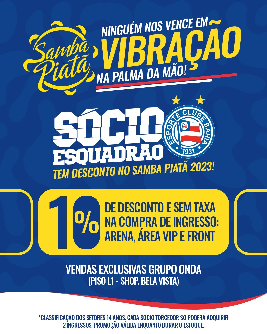 Leia mais sobre o artigo Samba Piatã lança promoção para sócios-torcedores do Bahia